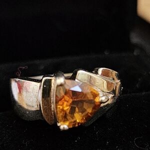 Gorgeous Sterling Silver Citrine Ring